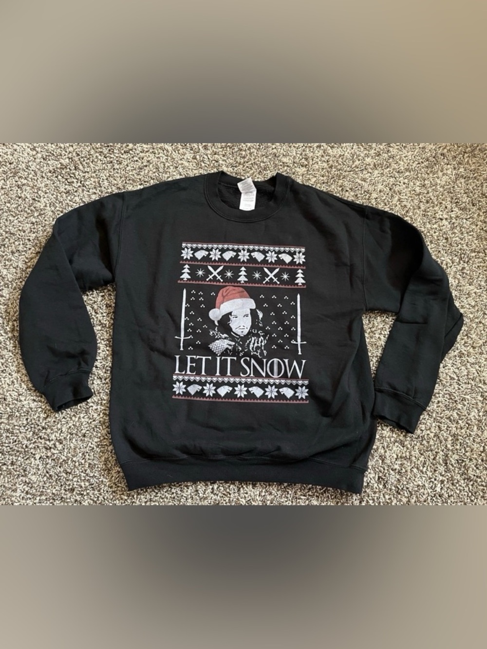 Game Of Throwns Let It Snow Sweatshirt Christmas Medium
John Snow